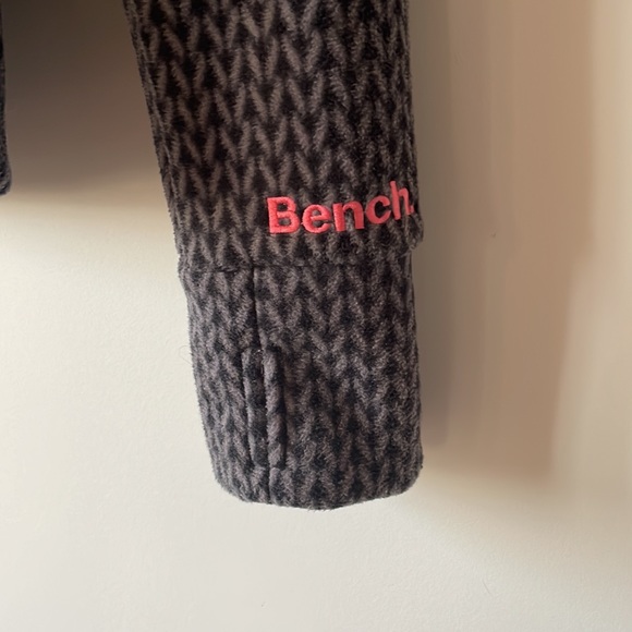 Bench Hooded Fleece Zip Jacket Grey and Coral size M - Picture 2 of 4